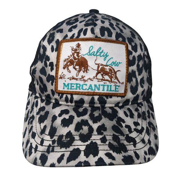 Salty Cow Mercantile Trucker Hat Multicolor OS Adjustable Leopard Mesh Back - Picture 1 of 9